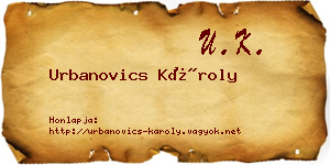 Urbanovics Károly névjegykártya